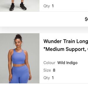 Lululemon Wunder Train longline sports bra
